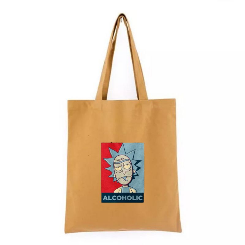 Totebag Kanvas Alcoholic / Totebag /Tote bag Wanita / Totebag Kekinian Murah