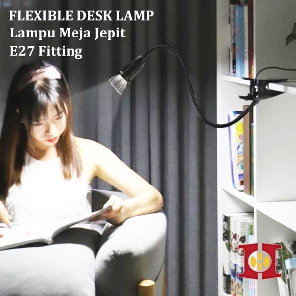 Lampu Meja Belajar Baca Kerja Arsitek Pameran Fitting Jepit Desk E27