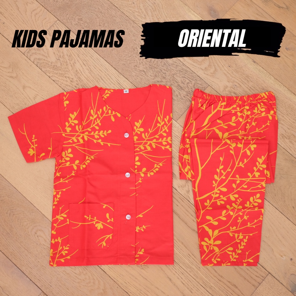 PIYAMA ANAK, MOTIF ORIENTAL CINA, KATUN, 1-15 TAHUN, Baju Tidur Anak Celana Panjang