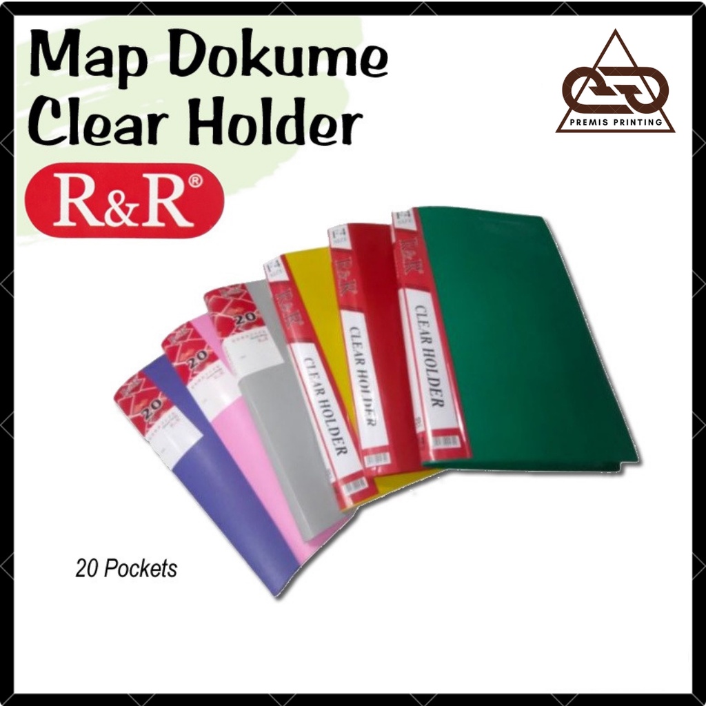 

Map Dokumen / Display Book 20 Pocket Folio F4 / Clear Holder R&R / Map Dokumen