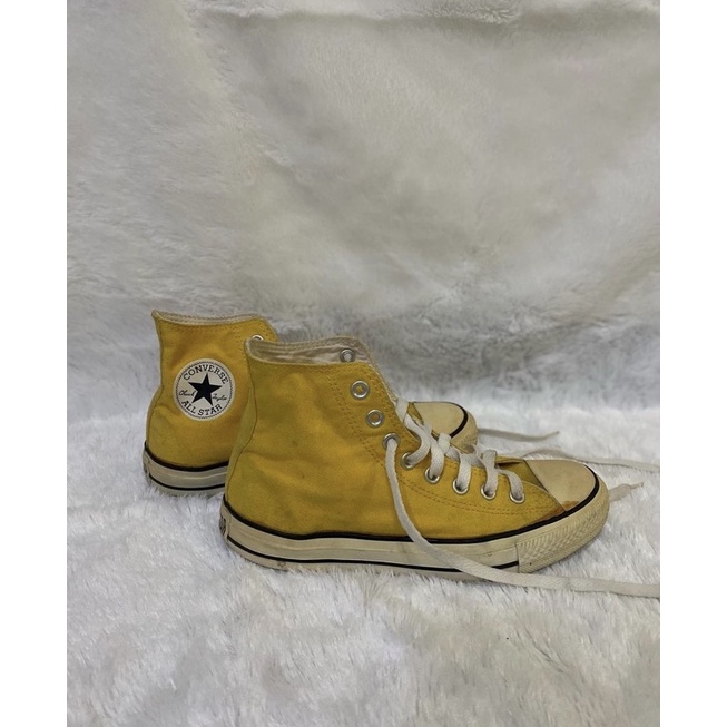 SEPATU SECOND ORIGINAL CONVERSE ALL STAR HI YELLOW