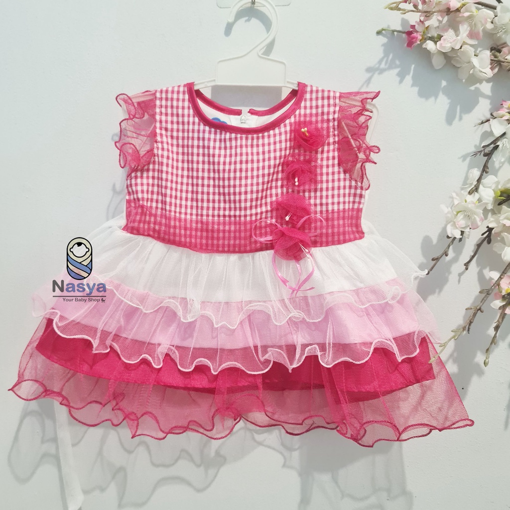 [KK-014] Gaun pesta anak bayi perempuan / Dress renda bayi keren usia 0-6 bulan