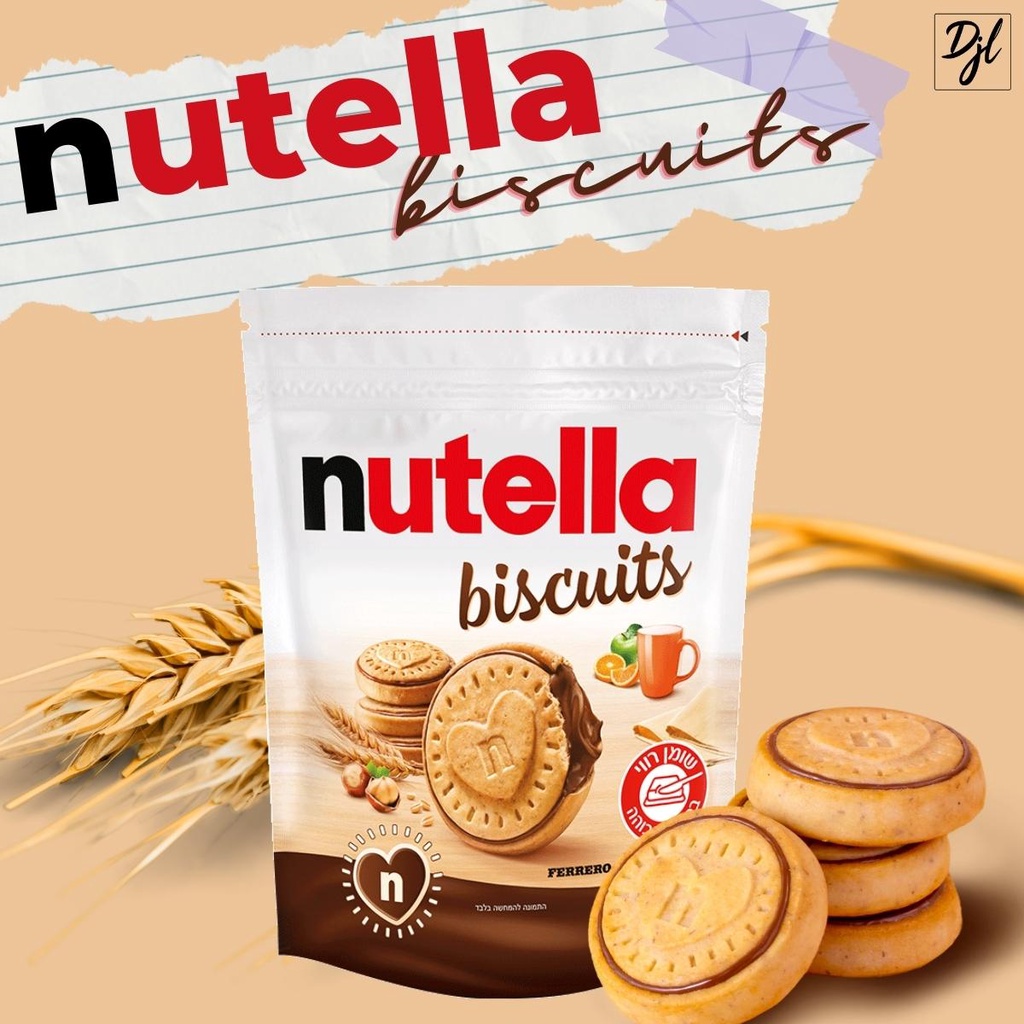 

Nutella Biscuits 193g Biskuit Lapis Krim Cokelat 1 Pouch