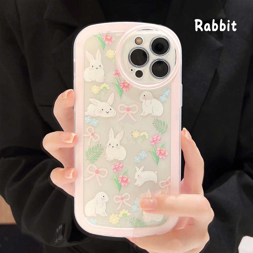 Tiga Kelinci Lucu Case VIVO Y16 Y22 Y35 Y33S Y21T Y21S Y33S Y11 Y12 Y15 Y17 Y12S Y12A Y15S Y15A Y20S Y20i Y19 Y91C Y30 Y50 Y51 S1 Silikon Lembut Case Cover