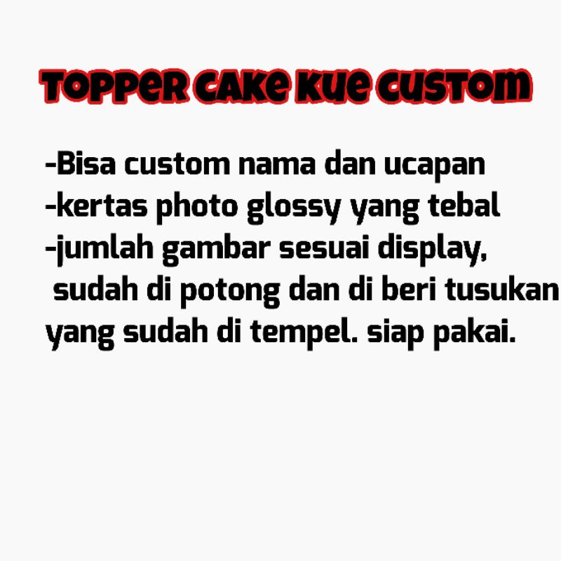 Topper cake kue little pony poni kecilku free custom nama dan ucapan