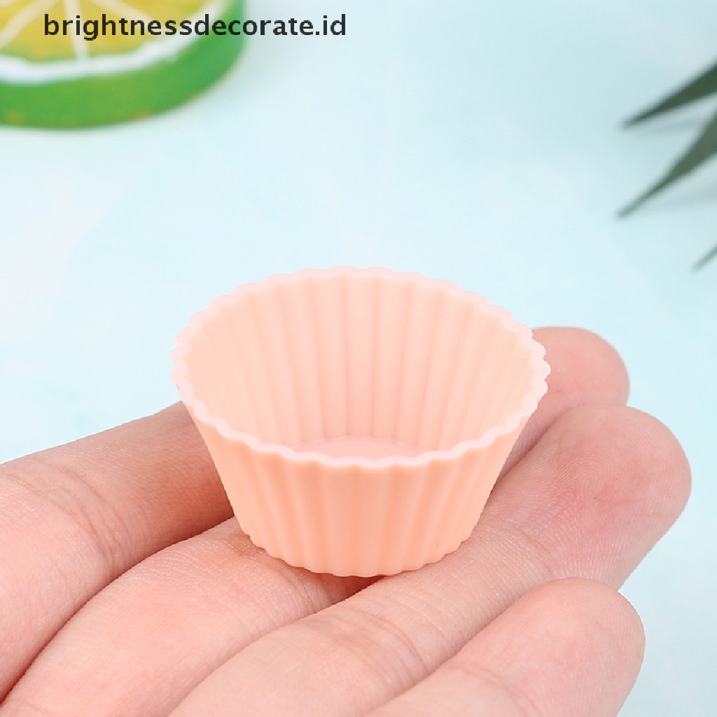 [Birth] 10pcs Cetakan Kue Silikon Bentuk Bulat Muffin Cup Mini Cake Cup Alat Dapur [ID]