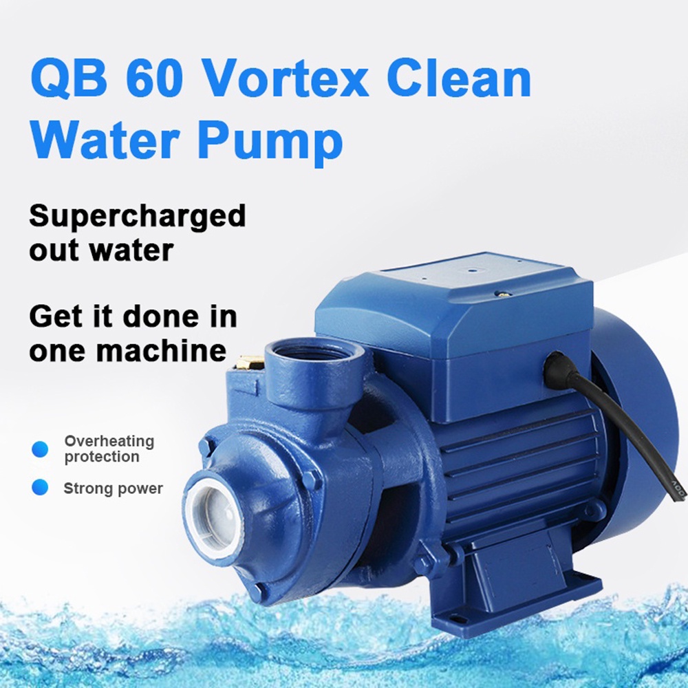 QB60 Pompa Booster Otomatis Pendorong Otomatis Pompa Air Sumur Dangkal 0.5HP 370W Booster Pump Air Otomatis