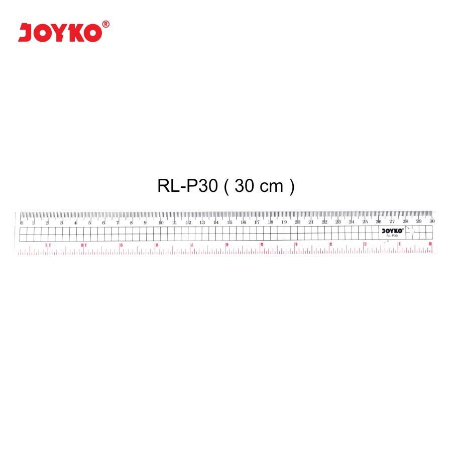 Ruler / Penggaris Plastik Joyko RL-P30 / 30 cm 30cm Bening Transparan