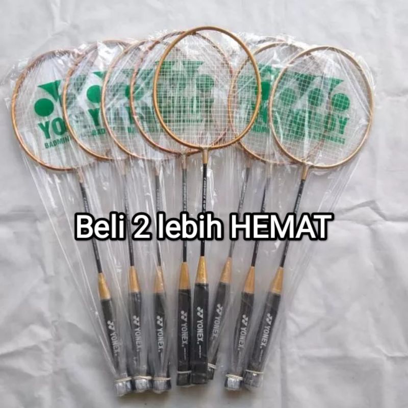 Raket Badminton Bulutangkis Yonex Murah Senar Terpasang Sambungan T Tarikan 21 Lbs