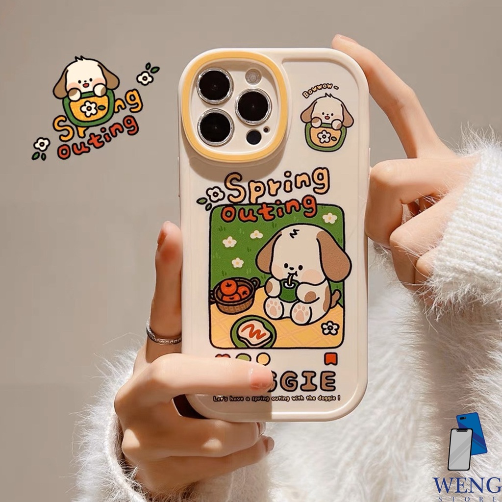 Softcase Oval Motif Spring Outing For Vivo Y22 Y16 Y91 Y93 Y95 Y01 Y91C Y12 Y15 Y17 Y20S Y20 Y12S Y15S Y33S Y21S Y21A Y21T Y21 Y30I Y50I Y30 Y50 Xiaomi Redmi 9A 9C 10A 10C