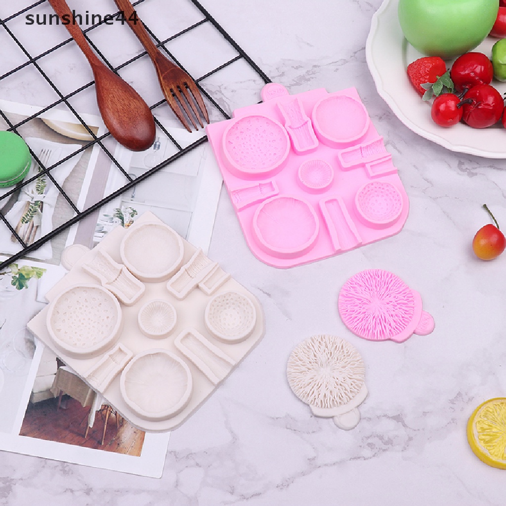 Sunshine Cetakan Fondant Silikon Jamur Besar Wedding Cake Decorag Tools Cetakan Kue.