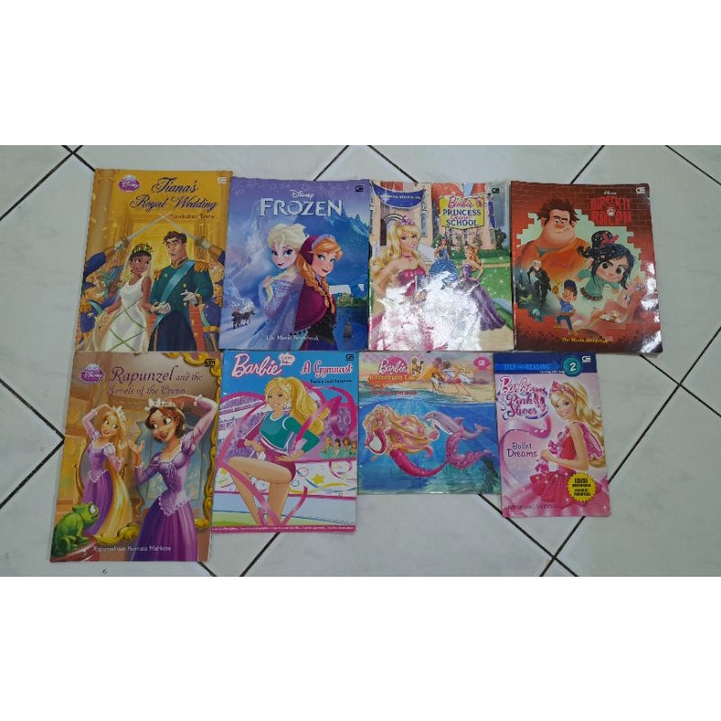 Buku Cerita Anak Barbie Disney Princess Original Preloved