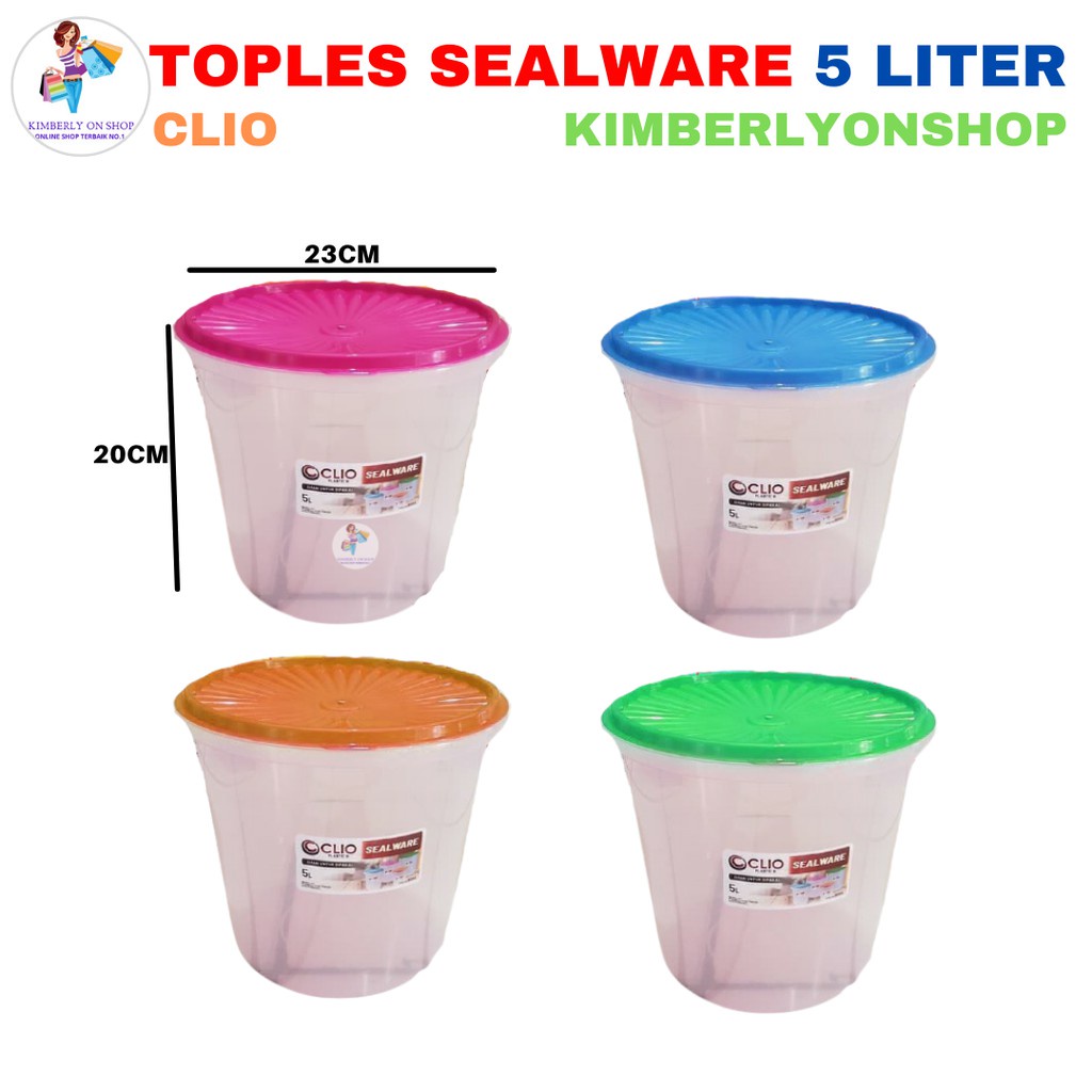 Toples Plastik Sealware Food container 5 Liter Clio