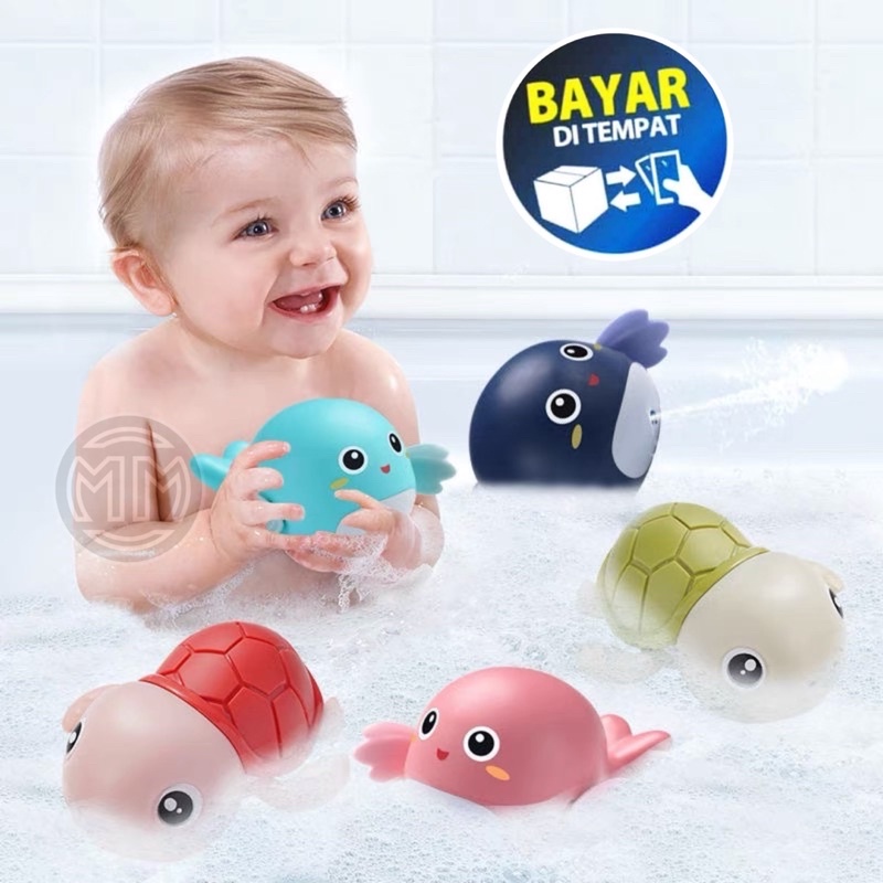 Mainan Mandi Bayi Paus / Bebek Berenang Bergerak
