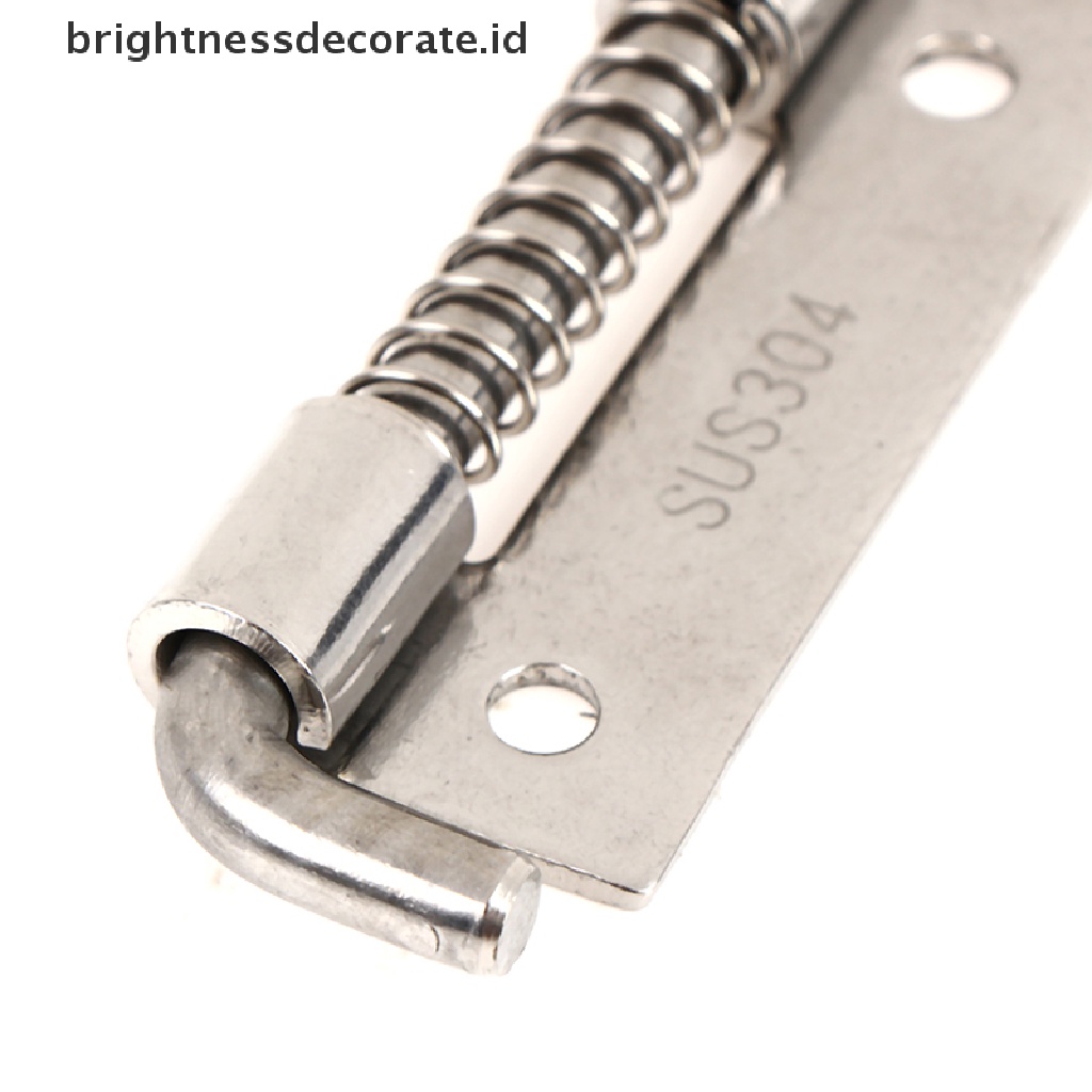 [Birth] 1pc 304stainless Steel Loaded Hinge Security Spring Bolt Barrel Latch Hardware [ID]