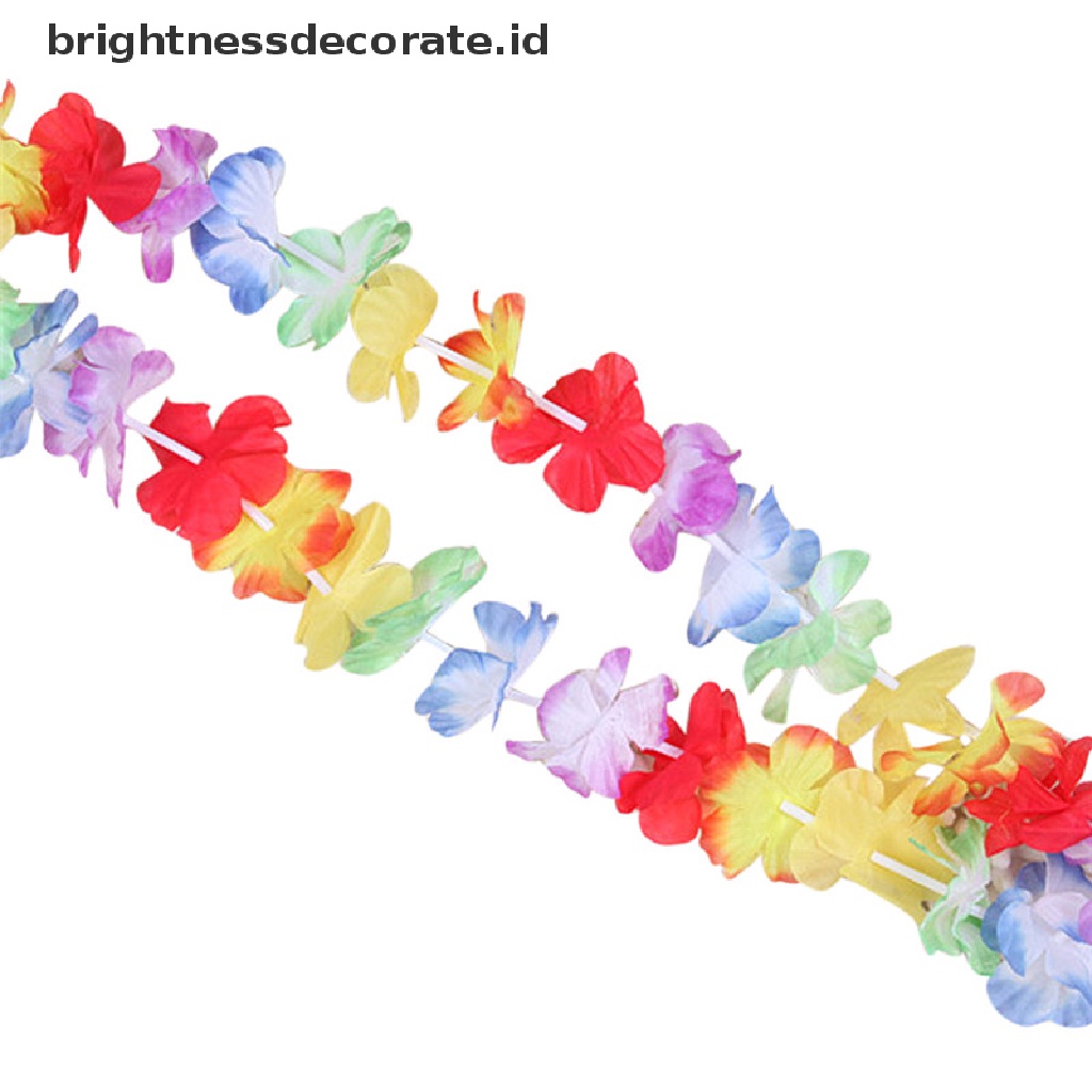 [Birth] 10pcs Hawaii Bunga leis Garland Kalung Gaun Mewah Pesta Hawai Pantai Menyenangkan [ID]