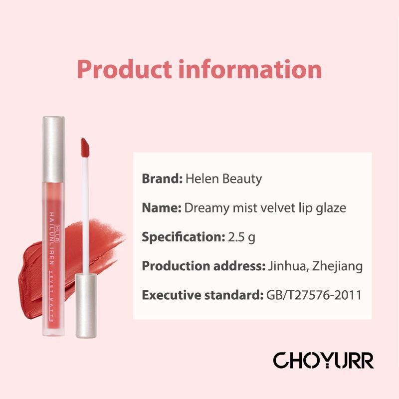 【COD】Lip Gloss Liquid Matte Silky Mist Lip Mud Matte Light Thin  Non-stick Cup Waterproof &amp; Long Lasting Korean Import-CH