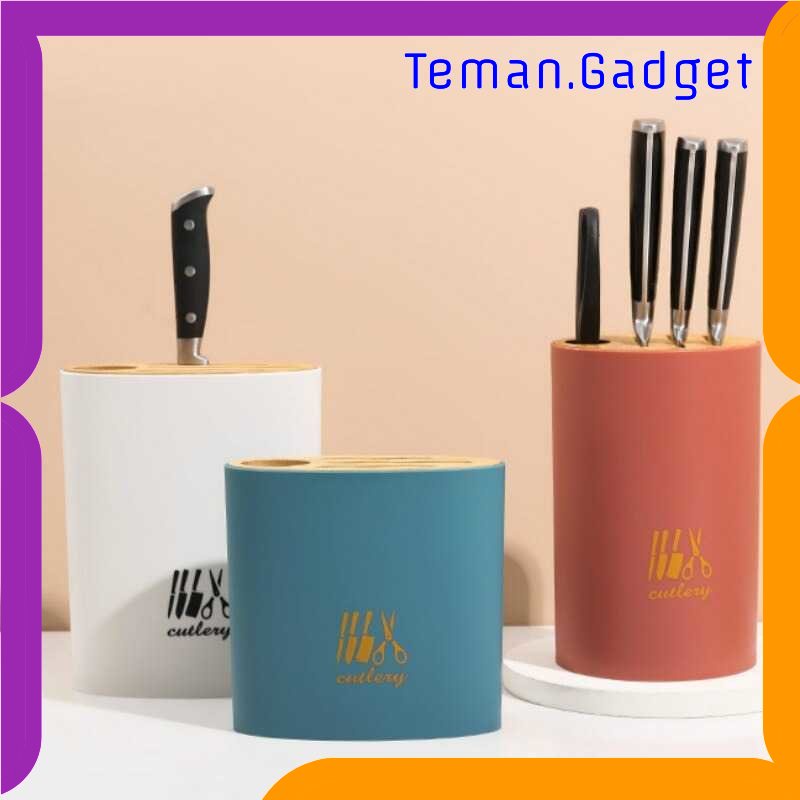 TG - DPR Multiyilego Tempat Pisau Dapur Multifungsi Oval Shape Knife Holder - 36524