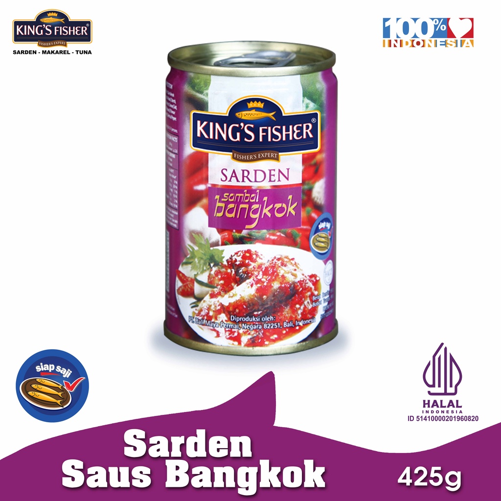 

King's Fisher Sarden saus bangkok Makanan Kaleng 425 gr