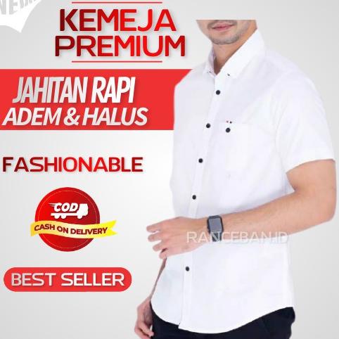 ✔ Kemeja Putih Pria Lengan Pendek Hem Putih Pria Kemeja Pria Putih Kemeja Putih Polos Pria Pendek ㍐
