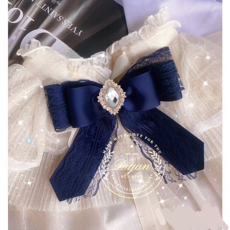 korean ribbon brooch // pita brooch // pita aplikasi