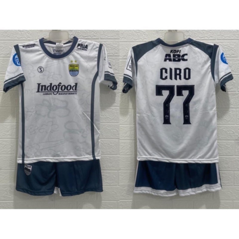 Jersey bola persib away anak printing usia 8-10 tahun kids