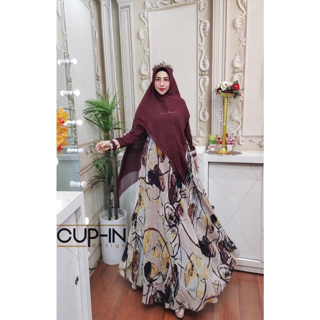 Addara Series By Cup-in Design ORI Hijab Gamis Syari Kekinian BestSeller Terlaris Termurah Original 