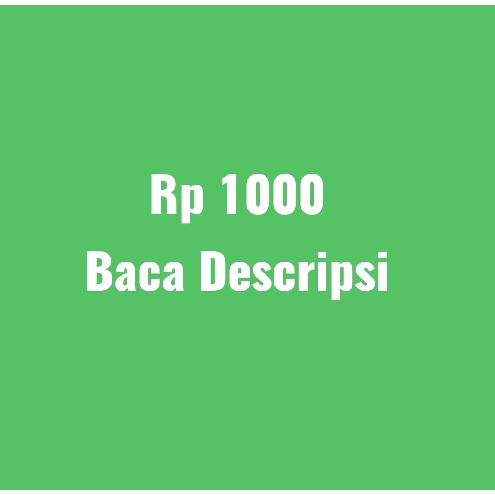 

Sayuran Rp 1000 (Baca Descripsi)