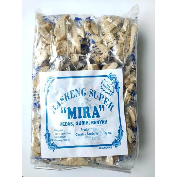 

Basreng gurih merk mira eceran rp500