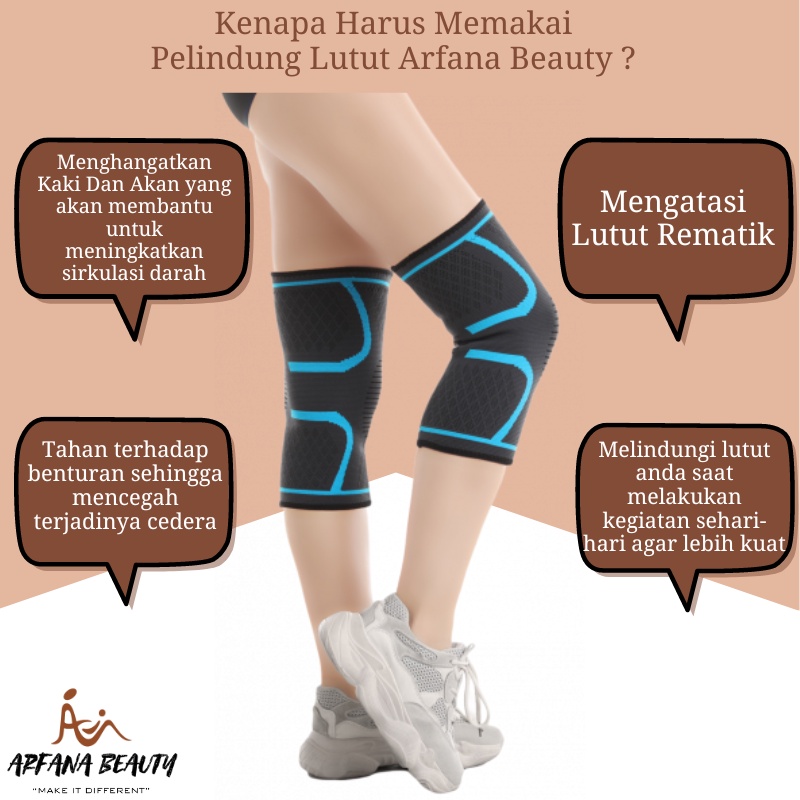 Deker Lutut Alat Olahraga Perlengkapan Fitness  Kaki Elastis Knee Compression Pad Support CHS0470