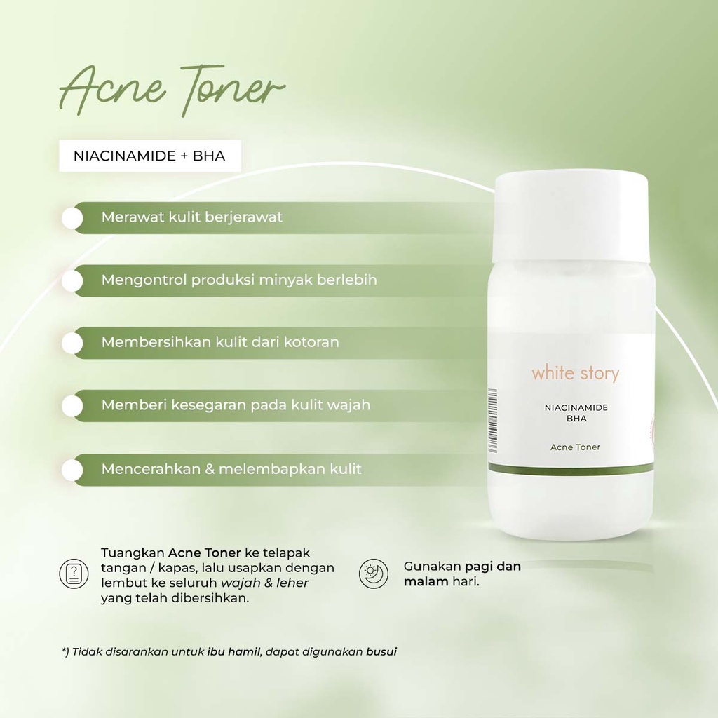 White Story Acne Toner 60ml - Toner Kulit Berjerawat