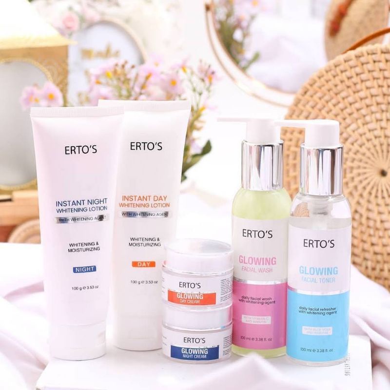 PAKET GLOWING  PLUS BODY CARE WHITENING ERTOS UNTUK PEMULA ORIGINAL
