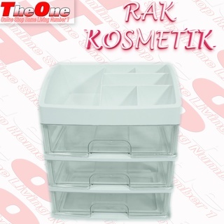 Rak Kosmetik Putih Bermotif 2 dan 3 Tingkat