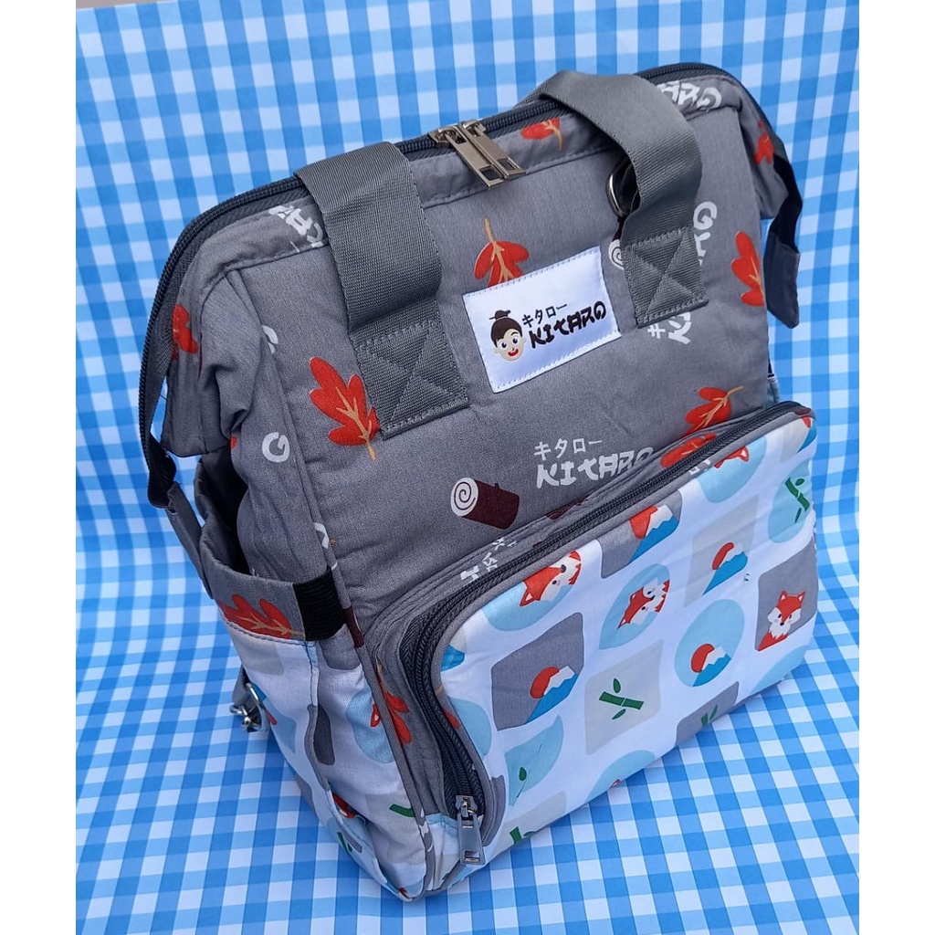 Kitaro Medium Bagpack + Alumunium Foil Little Fox Series KIT1201 / Tas bayi