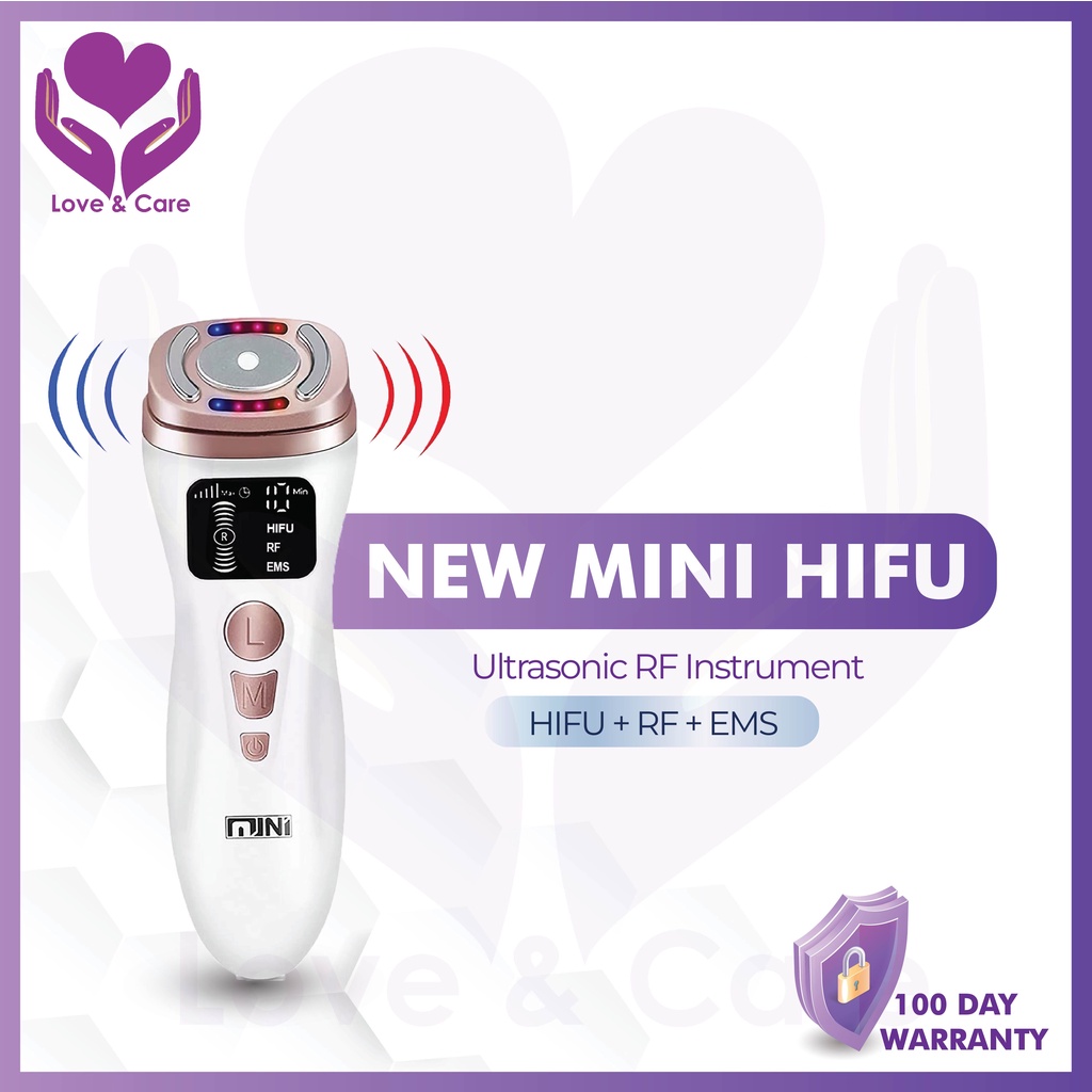 Mini Hifu 3in1 New Perawatan Wajah Anti Aging Wrinkle Kerutan Rf EMS Facelifting