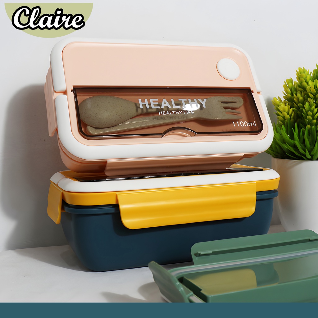 LUNCH BOX TERBARU / KOTAK MAKAN DUA SEKAT / KOTAK MAKAN BPA FREE