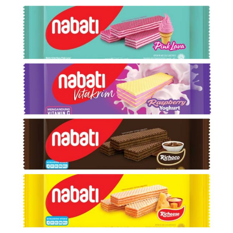 

Nabati Wafer Richeese Richoco Pink Lava Vitakrim Yoghurt 122 g