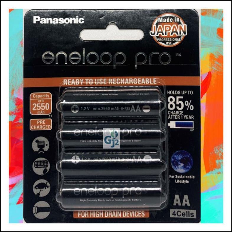 Bayar Ditempat - Baterai eneloop pro black 2500mah bp4 Baterai Cas AA Eneloop 2500mah Batrei Batre C