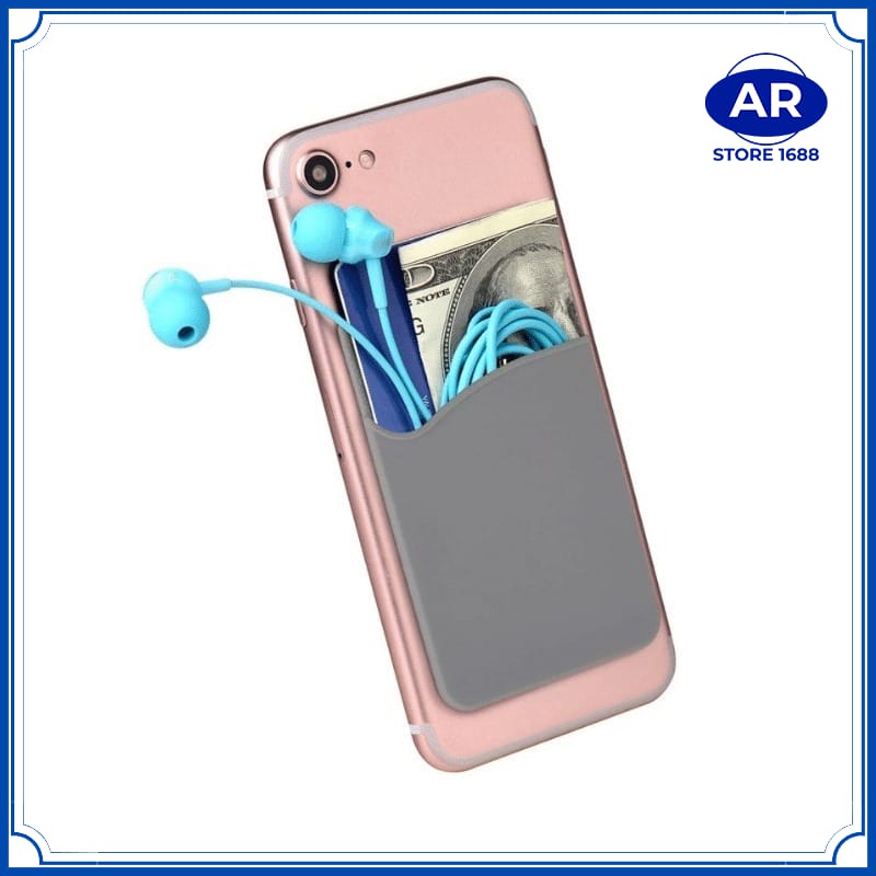 AR SLOT HOLDER CARD / SARUNG SILIKON TEMPAT KARTU TEMPELAN CASING HP