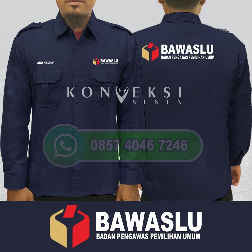 kemeja Bawaslu baju Bawaslu seragam Bawaslu baju kerja Bawaslu kemeja panwaslu baju panwaslu seragam panwaslu full bordir