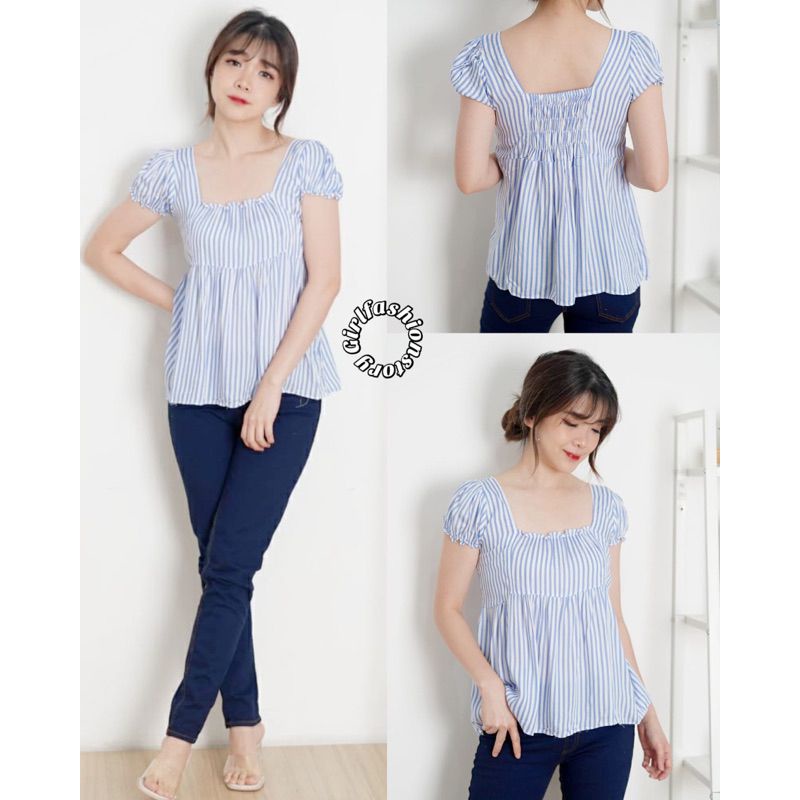 MIMIA SABRINA TOP SHIRT CUTE - BAHAN SHAKILA PREMIUM