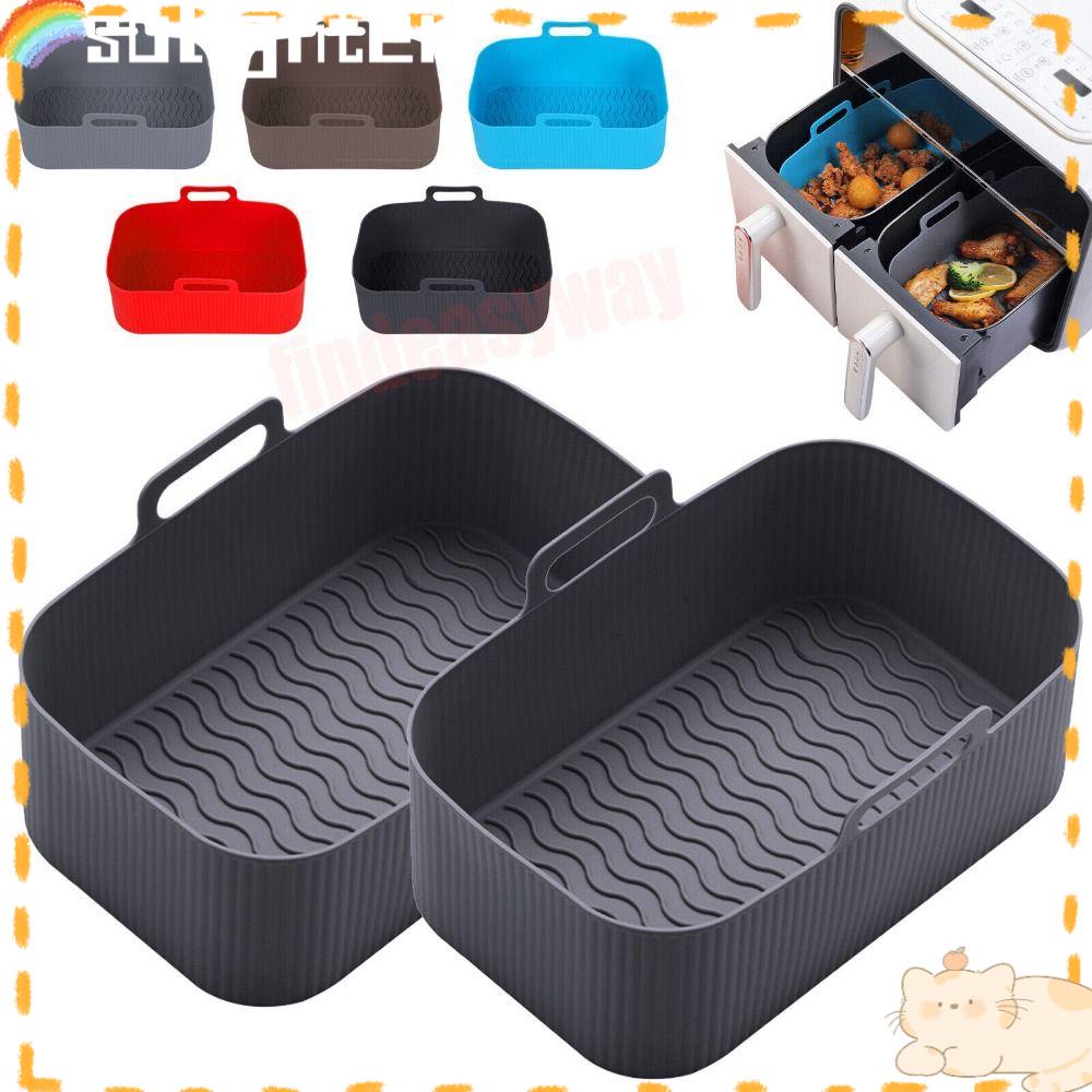 Solighter Air Fryer Liners Aksesoris Pengganti Dapur Persegi Panjang Pemanas Baking Pan