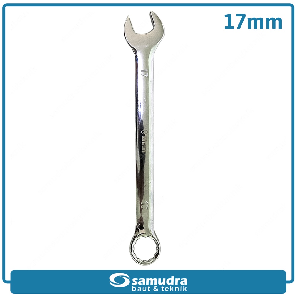 BISON Kunci Ring Pas 17 mm Combination Wrench Ringpas Buka Baut 17mm
