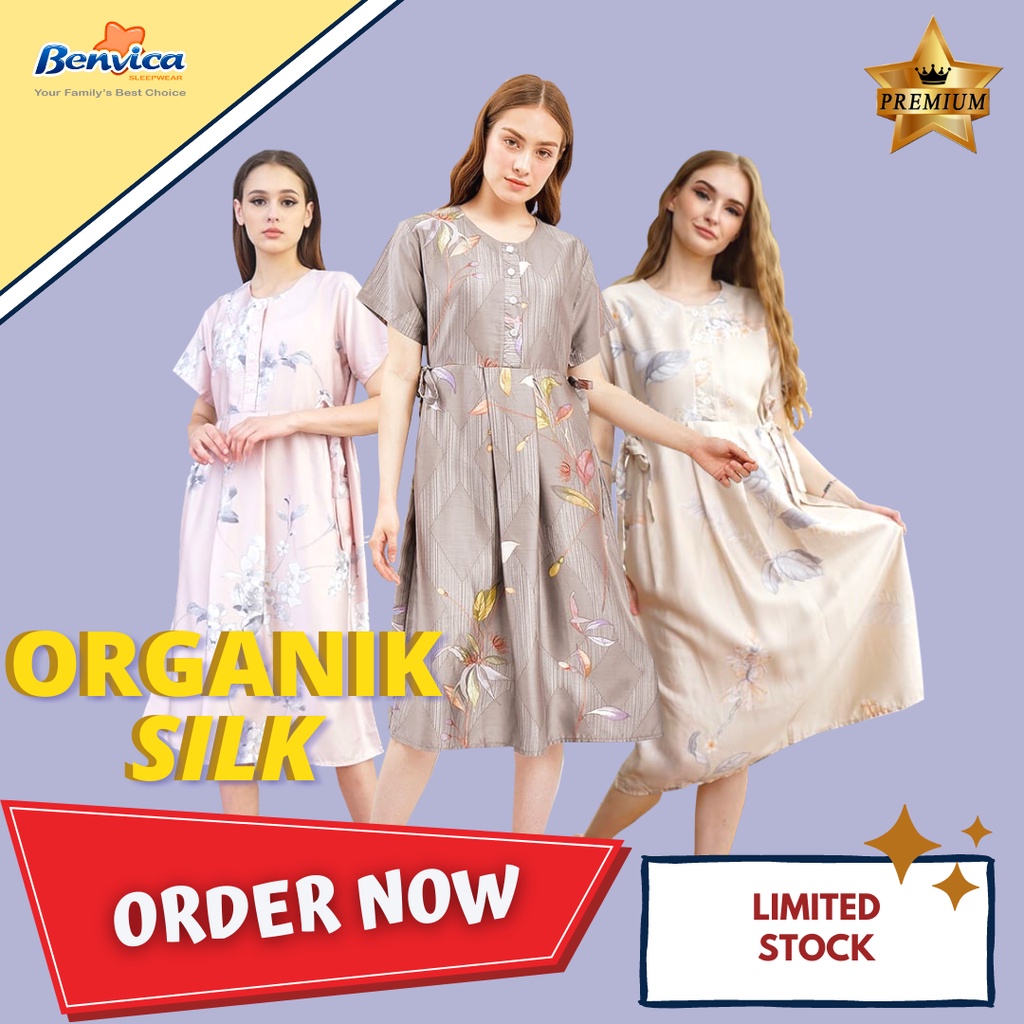 BAJU TIDUR DASTER TALI BUSUI KEKINIAN KATUN ORGANIK SILK  PREMIUM GREET