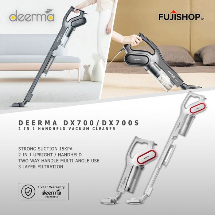 Jual DEERMA VACUUM CLEANER DX700 DX700S 2IN1 VERTICAL HANDHELD VACUUM
