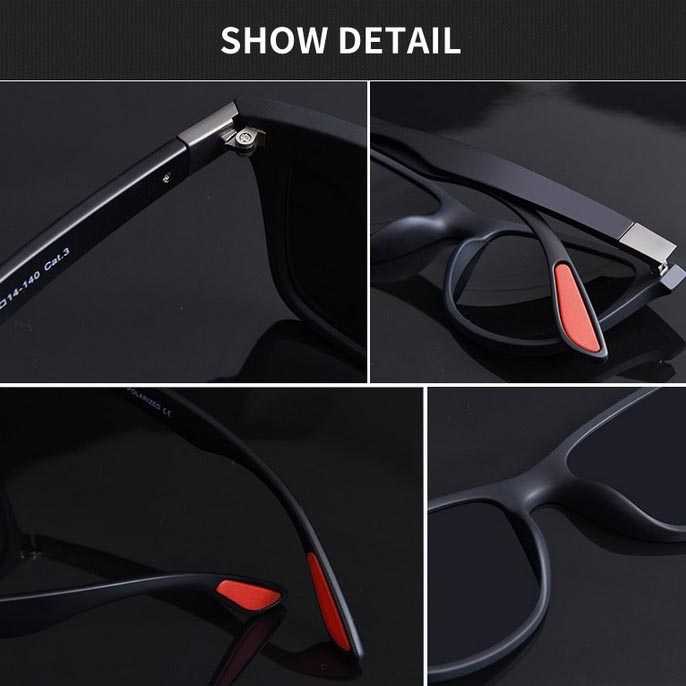 APEN Kacamata Pria Wayfarer Polarized Sunglasses TR90 Kaca Mata - P21
