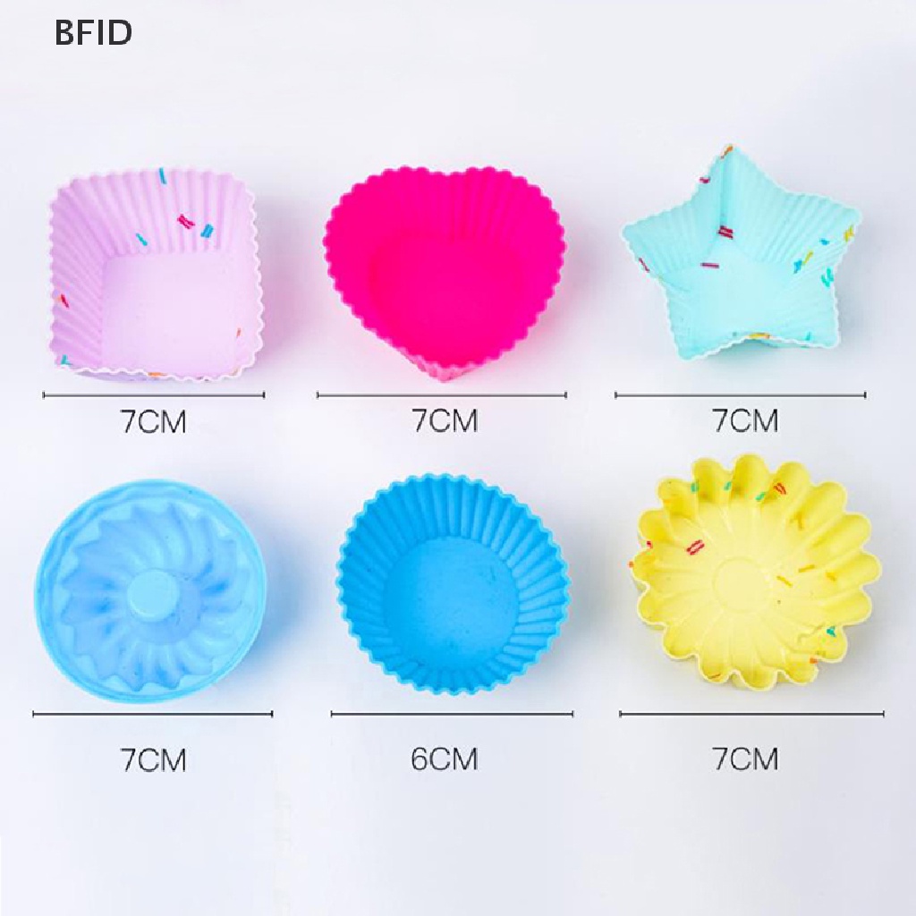 [BFID] 1pc Cetakan Cupcake Silikon Multi Warna Random Cetakan Kue Bakeware Pastry Tools [ID]