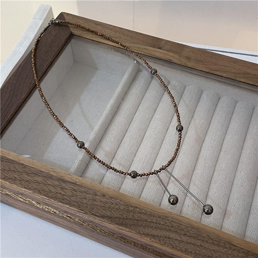 Mxbeauty Y2K Wanita Kalung Fashion Manis Halus Rantai Klavikula Buatan Kristal Niche Desain Gadis Hadiah Tembaga Sweater Rantai