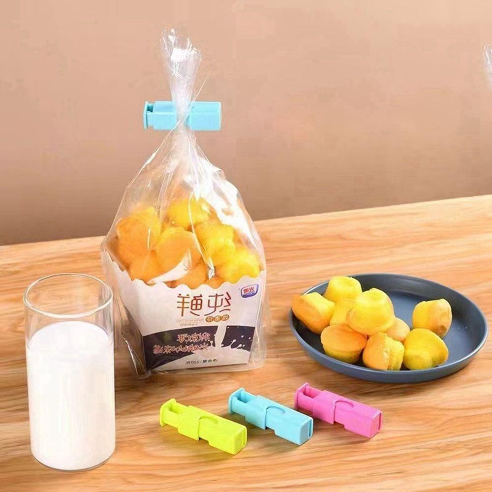 [Elegan] Klip Penyegel Mini Plastik Pengawet Tahan Debu Tombol Elastis Tahan Lembab Sealer