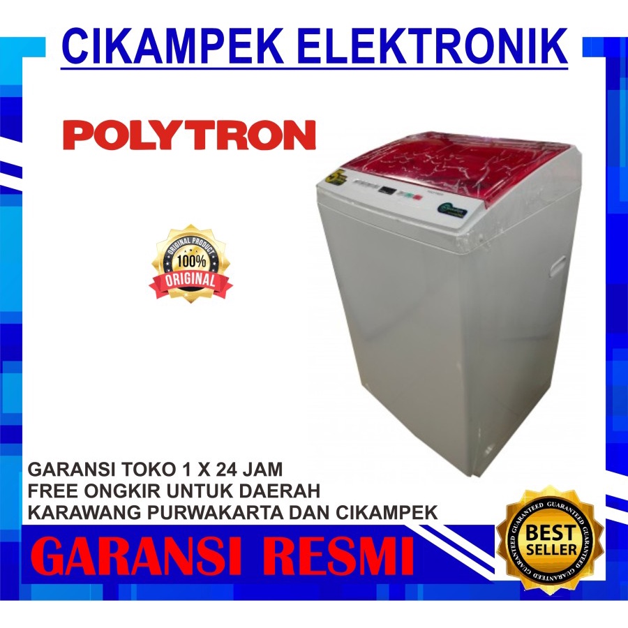 MESIN CUCI 1 TABUNG POLYTRON PAW 8527 TOP LOAD POLYTRON PAW-8527